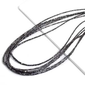 Cuentas de Diamante Negro Natural de 1.5-3MM, Cuentas Facetadas en Forma de Tubo - Product Image 6