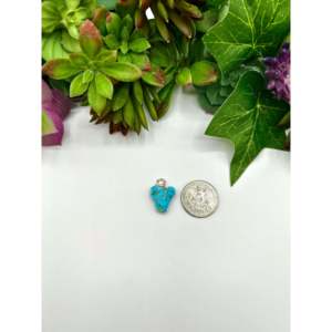 Breloques et composants de bijoux en argent sterling et turquoise de Mohave, fabriqués par les Navajo - Product Image 2