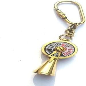 Porte-clés boussole vintage en laiton, fait main, thème nautique, assortiment de porte-clés - Product Image 1
