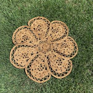 Hand Woven Seagrass Boho <b>Living</b> <b>Room</b> <b>Large</b> Decor <b>Rugs</b> Custom Size Sea Grass Water Hyacinth <b>Rug</b> Floor Carpet - Product Image 2