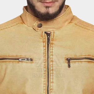 Vente en gros Streetwear extérieur Veste en cuir personnalisée hiver mode décontractée hommes Veste d'hiver en cuir - Product Image 6