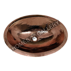 Fregadero de barra de anillo de unión redondo personalizado Fregadero de baño de cobre hecho a mano de doble pared Proveedor de fabricante personalizado oscuro de lujo - Product Image 2