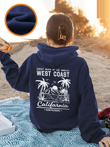 Sudadera con Capucha Térmica con Estampado de Flores para Niños, Sudadera con Capucha Gruesa y Cálida para Invierno para Hombres y Mujeres con Pegatinas DTF - Product Image 4