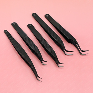 Pince à épiler d'extensions de cils à pointe de fibre la plus vendue - Product Image 1