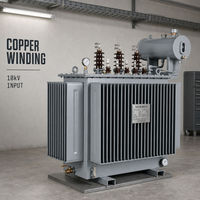 Transformateur immergé dans l'huile S22 avec enroulement en cuivre sans oxygène pour systèmes de distribution d'énergie industrielle 10 kV
