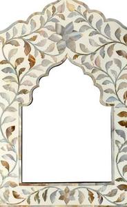 Espejo de pared con Incrustaciones de nácar hecho a mano artesanal elegante declaración de lujo para sala de estar y dormitorio - Product Image 2