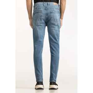 MN-JNS-WS24-017 Jeans de mezclilla de color lavado a la piedra, pantalones casuales de pierna ancha con estampado bordado, opciones transpirables de cintura alta y media - Product Image 3