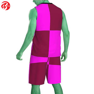 Ropa deportiva de la más alta calidad, último diseño, impresión por sublimación, conjunto de uniforme de baloncesto, pantalones cortos de baloncesto de verano Bsci - Product Image 6