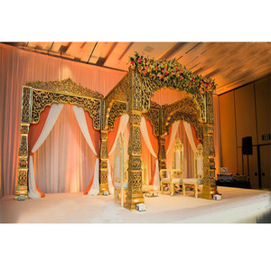 Jodha Akbar mandap ออกแบบโดย DST exports ติดตั้งง่ายการออกแบบที่สวยงามงานแต่งงานแบบดั้งเดิมของอินเดีย Mandap USA - Product Image 1