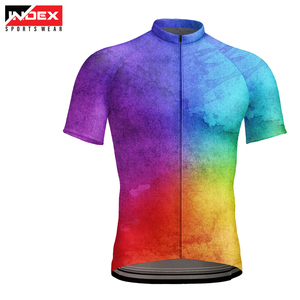 INDEX เสื้อปั่นจักรยานผู้ชายแขนยาวสีดำสีน้ำเงินซิปเต็มตัวระบายเหงื่อได้ดีระบายอากาศแห้งเร็วชุดกีฬาขนาดผู้ใหญ่ - Product Image 6