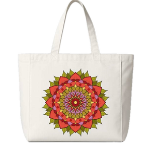 Fourre-tout en toile de coton écologique élégant pour femmes Polyester léger intérieur Logo personnalisé Portable Dot Design sac à provisions personnalisé - Product Image 6