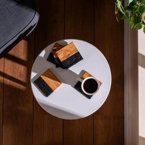 Sous-verres rustiques en bois d'acacia, ensemble de sous-verres faits à la main avec finition à grain naturel, sous-verres en pierre durables pour les repas et le café - Product Image 1