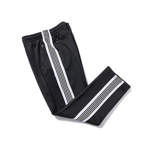 Pantalons droits évasés en molleton français en polyester/coton pour hommes, légers, logo personnalisé, décontractés, pantalons de survêtement vierges, tissu en toile - Product Image 1