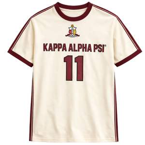 Kappa Alpha Psi Ivory Football Jersey Premium Short Sleeve Athletic Jersey with Number Design for Game Day and Greek Wear - Product Image 3