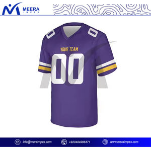 Camiseta de fútbol americano de malla de Color degradado de alta calidad personalizada para hombre, camiseta de Rugby con logotipo sublimado de patrón sólido - Product Image 2