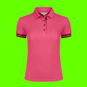Camiseta de Polo Ecuestre para Mujer, Diseño Multicolor Sandía, Tejido Transpirable de Poliéster y Algodón, Logotipo Personalizable, OEM, Equitación - Product Image 1