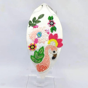 Tela Multicolor Ajustable de Alta Calidad Hecha a Mano, Ecológica, con Bordado Floral y Pedrería, para Mujeres y Niños, Ideal para Fiestas - Product Image 1