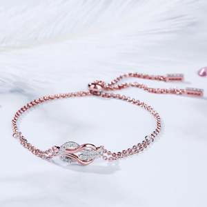 Jeulia <b>Infinity</b> Love Sterling Silver Crystal <b>Bracelet</b> - Product Image 5