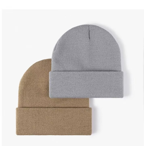 หมวกบีนนี่ปั่นจักรยานคลาสสิกหมวกสีทึบกลางแจ้งหมวกบีนนี่หมวกถักสำหรับฤดูหนาวหมวกให้ความอบอุ่นผ้าแจ็คการ์ด - Product Image 6