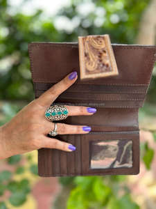 กระเป๋าถือหนังวัวขนเฟอร์เครื่องมือทำมือสไตล์ตะวันตกใหม่สำหรับผู้หญิงกระเป๋าตอนเย็นมีสไตล์และคลัทช์ขนสัตว์ที่ไม่ซ้ำกันชุดคอมโบ - Product Image 6