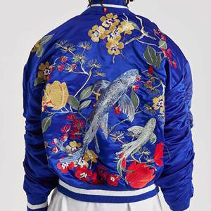 Chaqueta Bomber con Recubrimiento Personalizado, Bordado Frontal, Fabricante OEM/ODM, Venta al Por Mayor, Ropa de Moda de Alta Calidad Resistente al Viento - Product Image 4