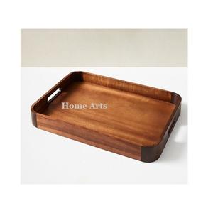Bandeja de Madera de Diseño Clásico para Servir Alimentos con Asas de Hierro, Bandeja Rectangular de la Mejor Calidad para Servir Alimentos - Product Image 6
