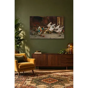 Impression sur toile de Fida Gaetano Chierici, L'attaque des oies - Product Image 2