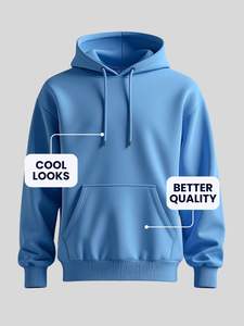 Sweat à capuche d'hiver 100 % coton pour femme, coupe classique, tissu tricoté anti-boulochage, fermeture éclair unie, broderie 3D, imprimé en relief - Product Image 2