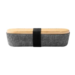 Étuis et sacs à crayons Andria en bambou écologique et RPET, gadgets durables - Product Image 5
