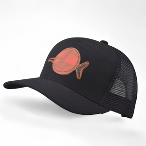 Gorra Trucker Infantil de Cuero con Diseño Francés Personalizado al por Mayor FD0000011, Logotipo Impreso en Tipografía, Visera Plana, Promocional al por Mayor - Product Image 1