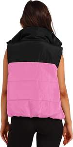 Gran oferta, impermeable, a prueba de viento, de lona, informal, sin mangas, prendas de vestir, chaleco acolchado de Invierno para mujer - Product Image 4