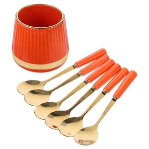 Wholesale Gold Plated Cutlery Set Coffee <b>Spoon</b> for Sugar Dessert Cake <b>Ice</b> <b>Cream</b> <b>Spoon</b> for Party - Product Image 1