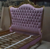 Mobilier de Chambre à Coucher Or Rococo Tufté Magie, Campagne Française