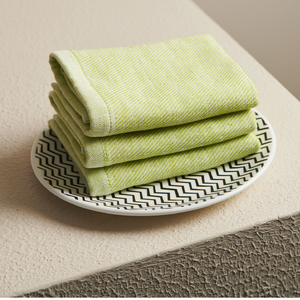 Serviette de cuisine en coton éponge 100% réutilisable pour le séchage et le polissage Séchage rapide Absorbante Motif damassé Couleurs personnalisables - Product Image 6