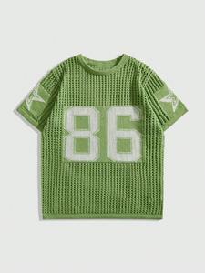 Camisetas Casuales de Algodón para Hombre al por Mayor, de Gran Tamaño, Transpirables, de Punto, con Cuello Redondo, Mangas Cortas y Logotipo Estampado - Product Image 6