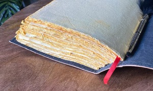 Cuaderno de bocetos de viaje de estilo Retro Vintage antiguo, cuaderno de Color de agua hecho a mano exclusivo, diario encuadernado de cuero con Logo en relieve - Product Image 4