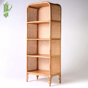 Nuevo diseñador de lujo de alta calidad 100% natural 3 niveles cesta de almacenamiento de ratán soporte de almacenamiento y estantes 100% hechos a mano - Product Image 4