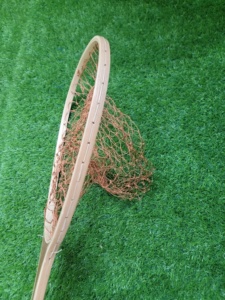 Pêche à la mouche épuisette manche en bois cadre attraper et libérer filet Portable léger en caoutchouc filet de pêche filet à truite - Product Image 3