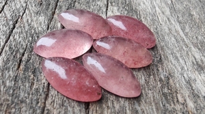 อัญมณีควอตซ์ทรงหลวมเกรด AAA สตรอเบอรี่ธรรมชาติ - Product Image 3