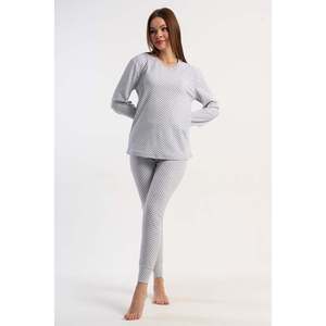 Conjunto de Pijama Ovalado Vienetta con Mangas Largas y Cinturón en la Cintura - Product Image 1