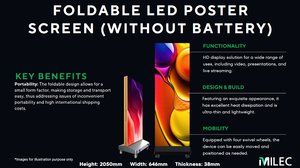 Pantalla LED Plegable para Interiores, para Eventos y Centros Comerciales, Alta Definición, Portátil, Inteligente, de Pie, Publicidad Digital - Product Image 4