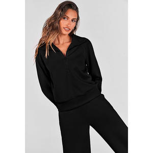 <b>Women's</b> Casual Winter <b>Plus</b> <b>Size</b> Lightweight <b>Tracksuit</b> Sets Solid Printed Breathable 2-Piece Outfits Half Zip Sweatshirts Wide - Product Image 6