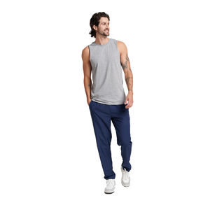 Ensembles pour hommes T-shirt sans manches deux pièces à bords bruts avec short de survêtement délavé à l'acide ensembles de shorts et t-shirts personnalisés pour hommes - Product Image 2