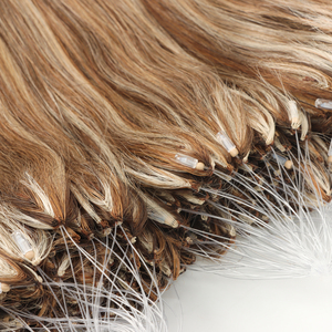 <span class=keywords><strong>Extensions</strong></span> de cheveux micro anneaux de qualité supérieure, micro boucles, 100% cheveux vierges russes naturels - Product Image 1