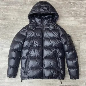 Top qualité rembourré chaud manteaux capuche détachable vers le bas hiver homme bulle hommes brillant doudoune personnaliser Logo Design en gros - Product Image 5