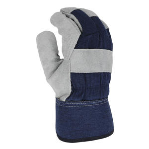 Nouveau design, logo personnalisé, gants de travail en cuir de vachette fendu, gants de gréement résistants à l'abrasion et à la sécurité industrielle - Product Image 3