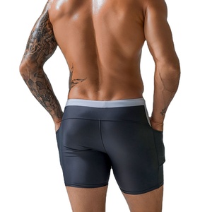 Short de sport noir pour homme à taille élastique, léger et respirant, pour la course à pied, en stock chez Nurak 2025 - Product Image 3