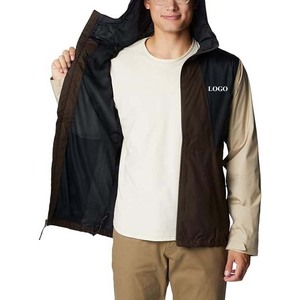 OEM Diseño personalizado de manga larga Ropa de hombre Chaquetas High Street Style Manga larga Impermeable Lluvia Chaquetas Poliéster Nylon 2024 - Product Image 5