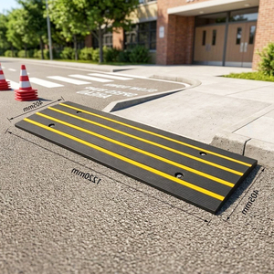 Rampa para Entrada de Vehículos Fabricada con Caucho Reciclado, Rampa Resistente para Entrada de Vehículos para Uso en Garajes - Product Image 1