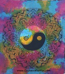 Tapisseries murales décoratives MULTI YIN-YANG JAAL PRINT pour la maison et les cadeaux GC-TPDB-260. - Product Image 1